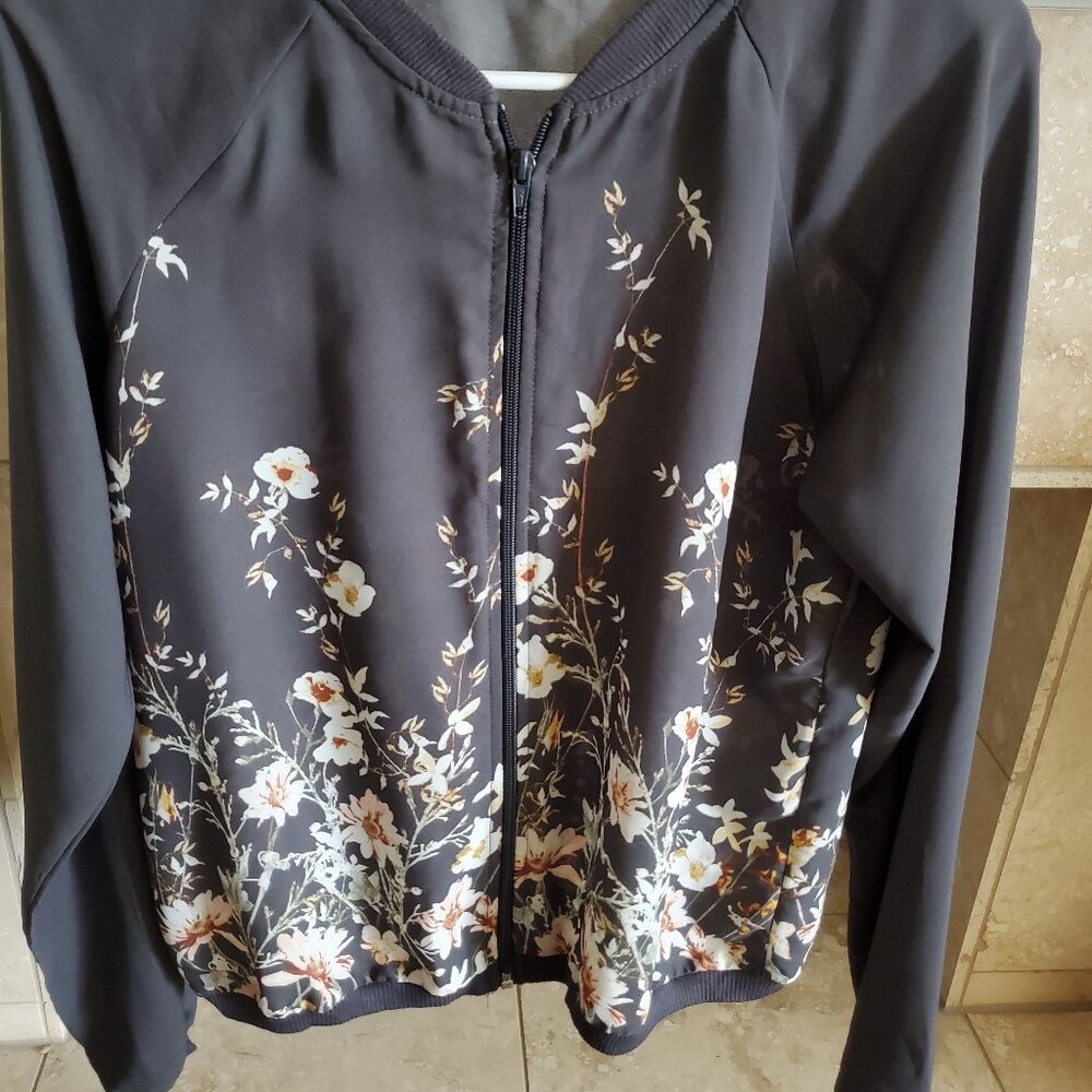 Maurices floral bomber jacket